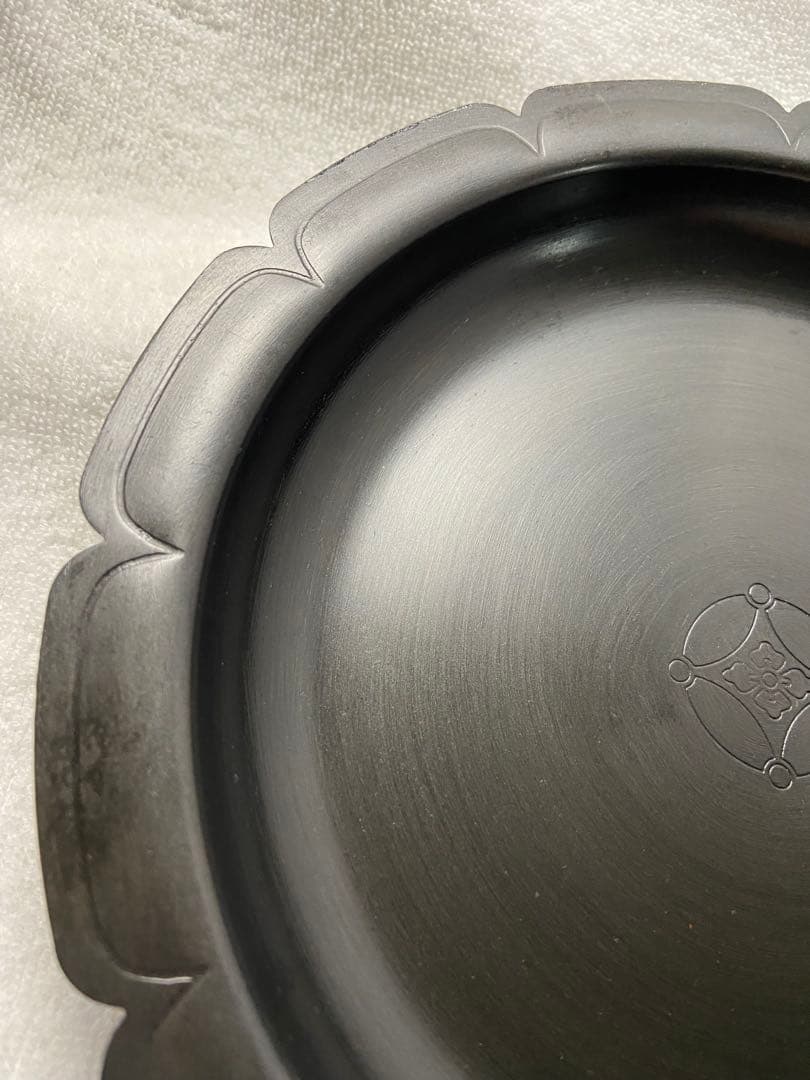 遠州流 茶道具 七宝紋 砂張 花形 菓子器 盆【匿名配送】