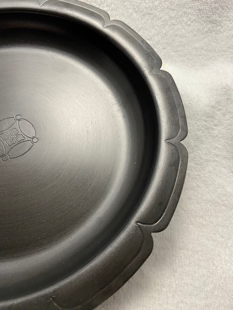 遠州流 茶道具 七宝紋 砂張 花形 菓子器 盆【匿名配送】