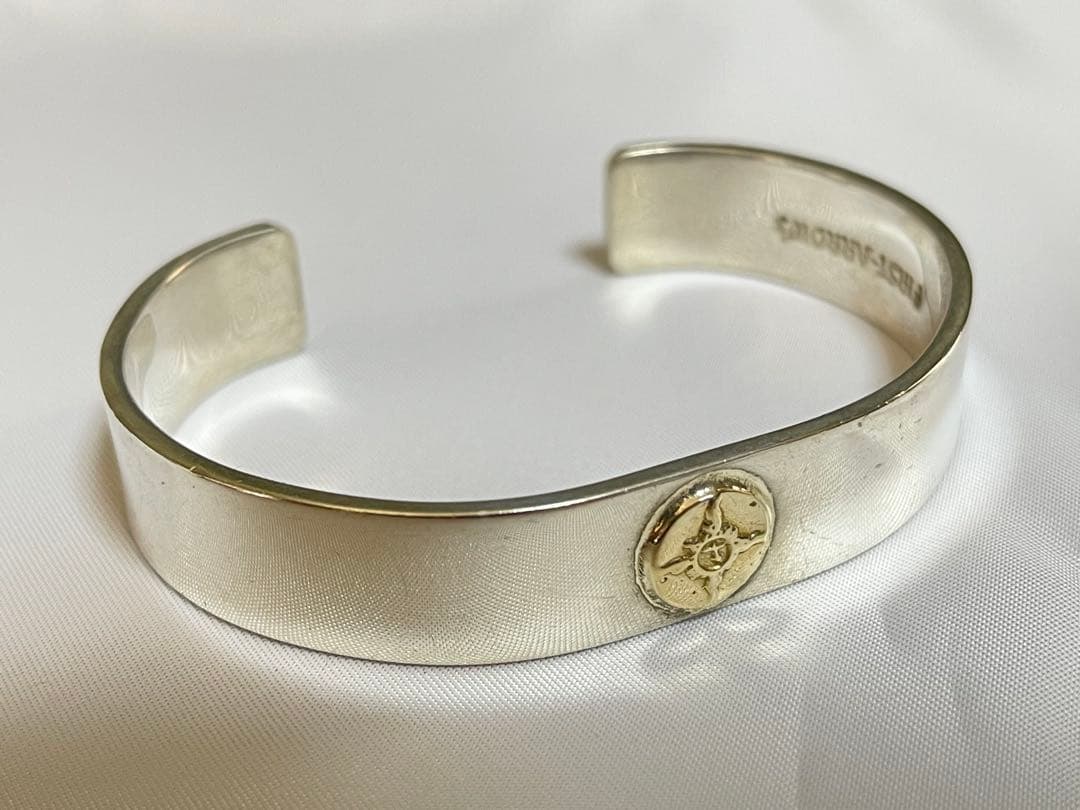 ファーストアローズ K18付 平打12mm M バングル BR-001