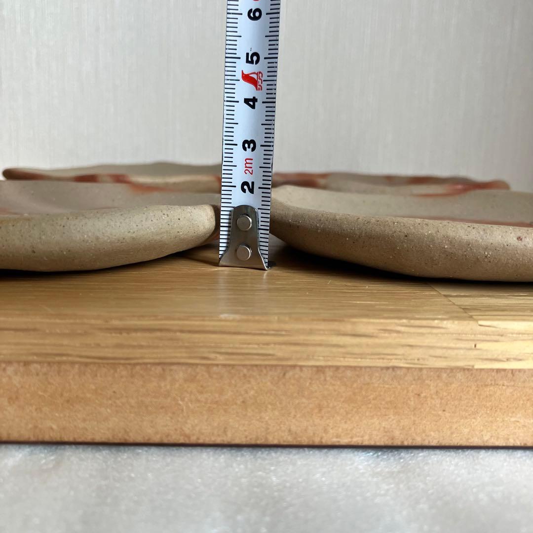 備前焼　カップ&ソーサー　4組　火襷