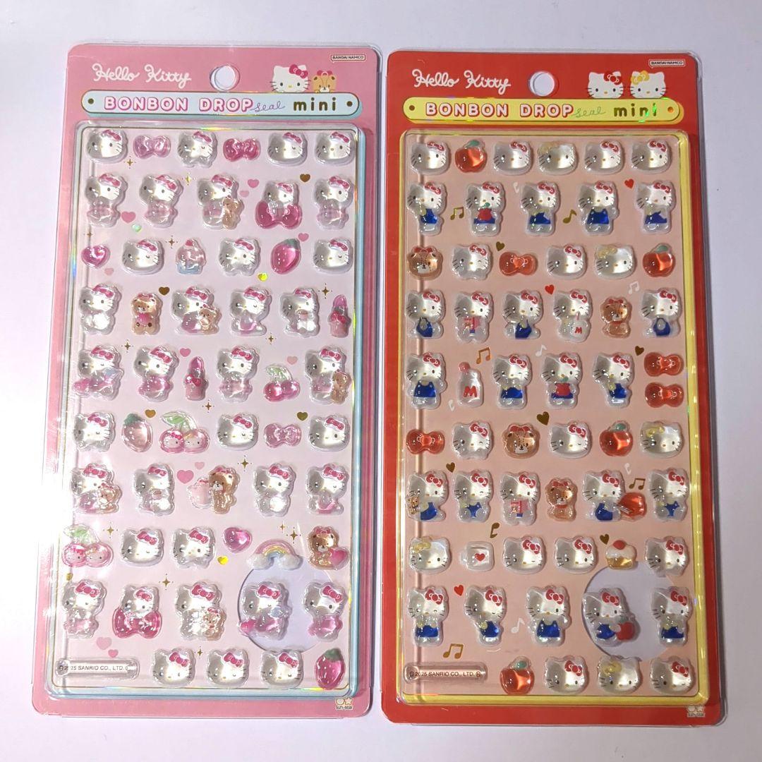 新品　ボンボンドロップシールミニ　正規品　7枚セット　サンリオ　キティ　マイメロ