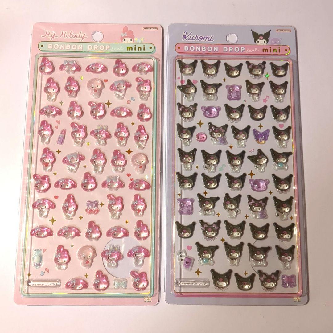 新品　ボンボンドロップシールミニ　正規品　7枚セット　サンリオ　キティ　マイメロ