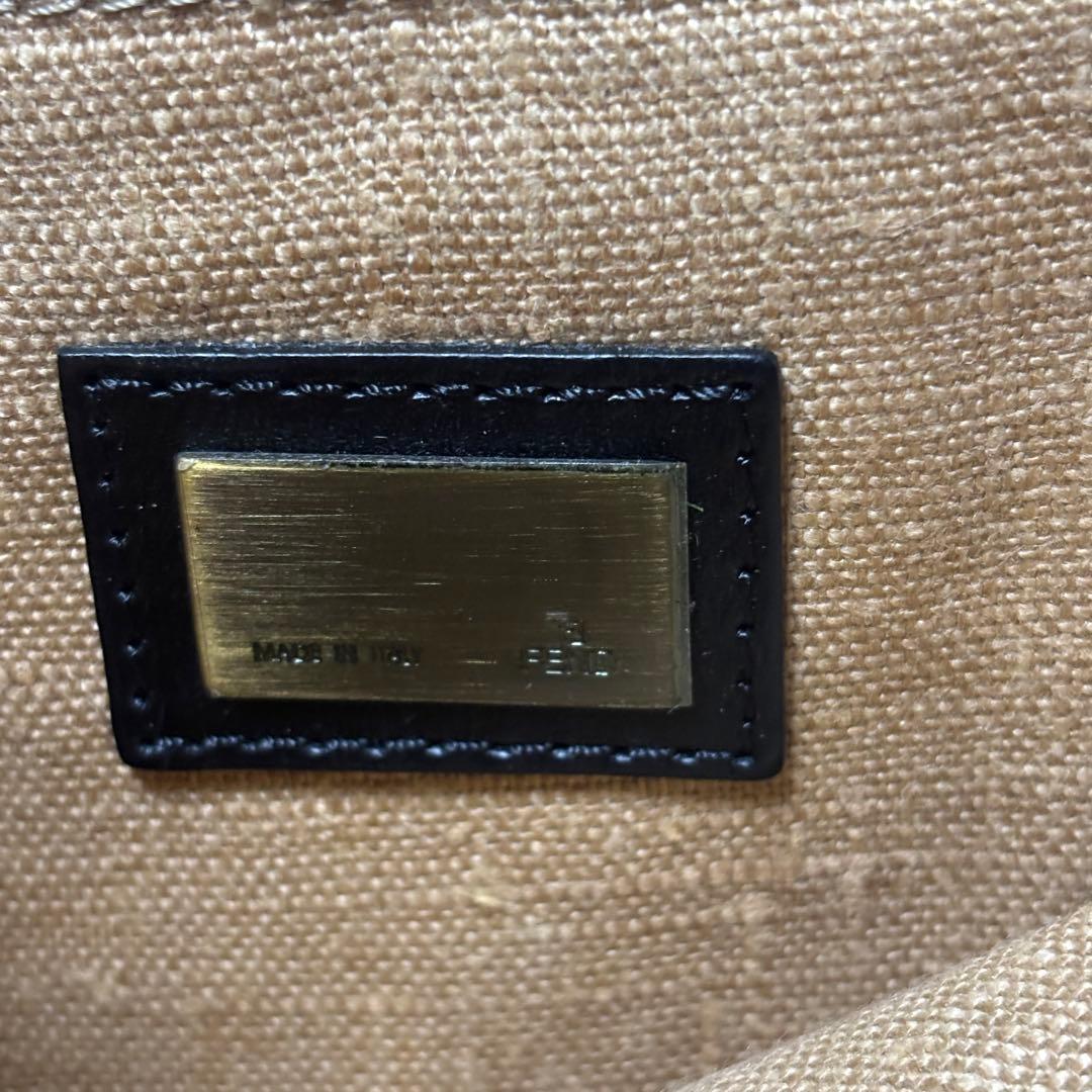 FENDI フェンディ パンサー ヒョウ柄 ハンドバッグ レザー ビーズ