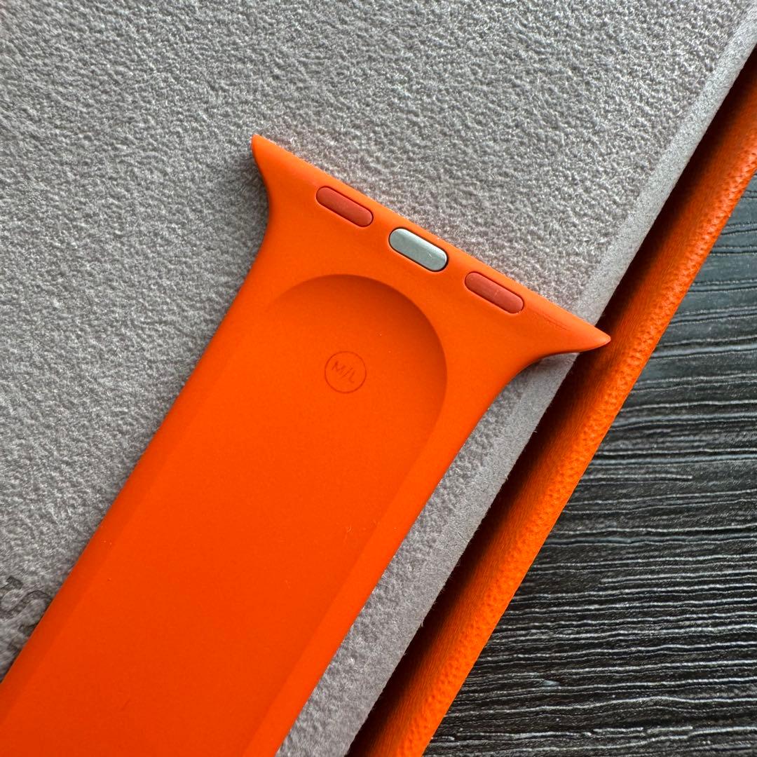 2851 Apple Watch エルメス　オレンジ　スポーツバンド　ラバー