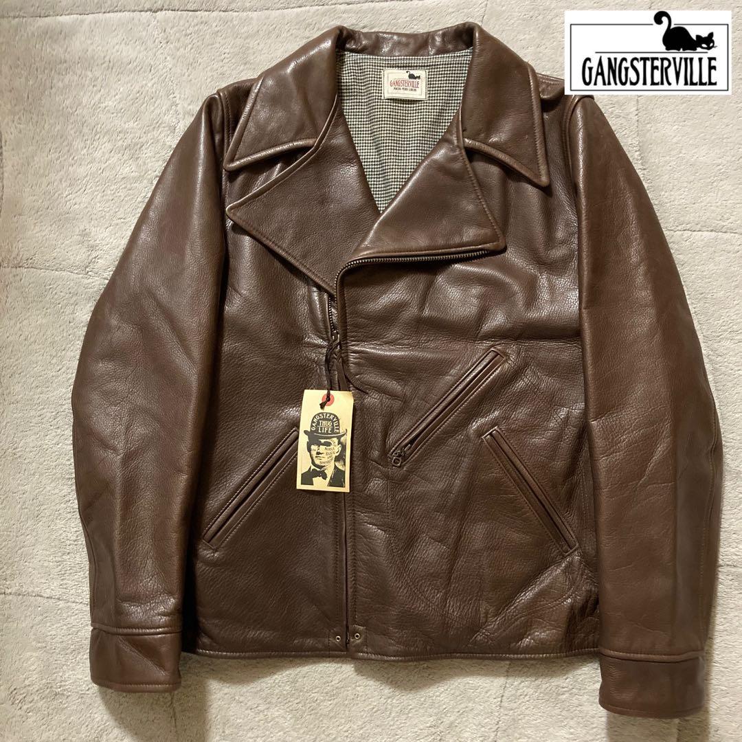 新品未使用　タグ付き　GANGSTERVILLE ダブルライダースジャケット