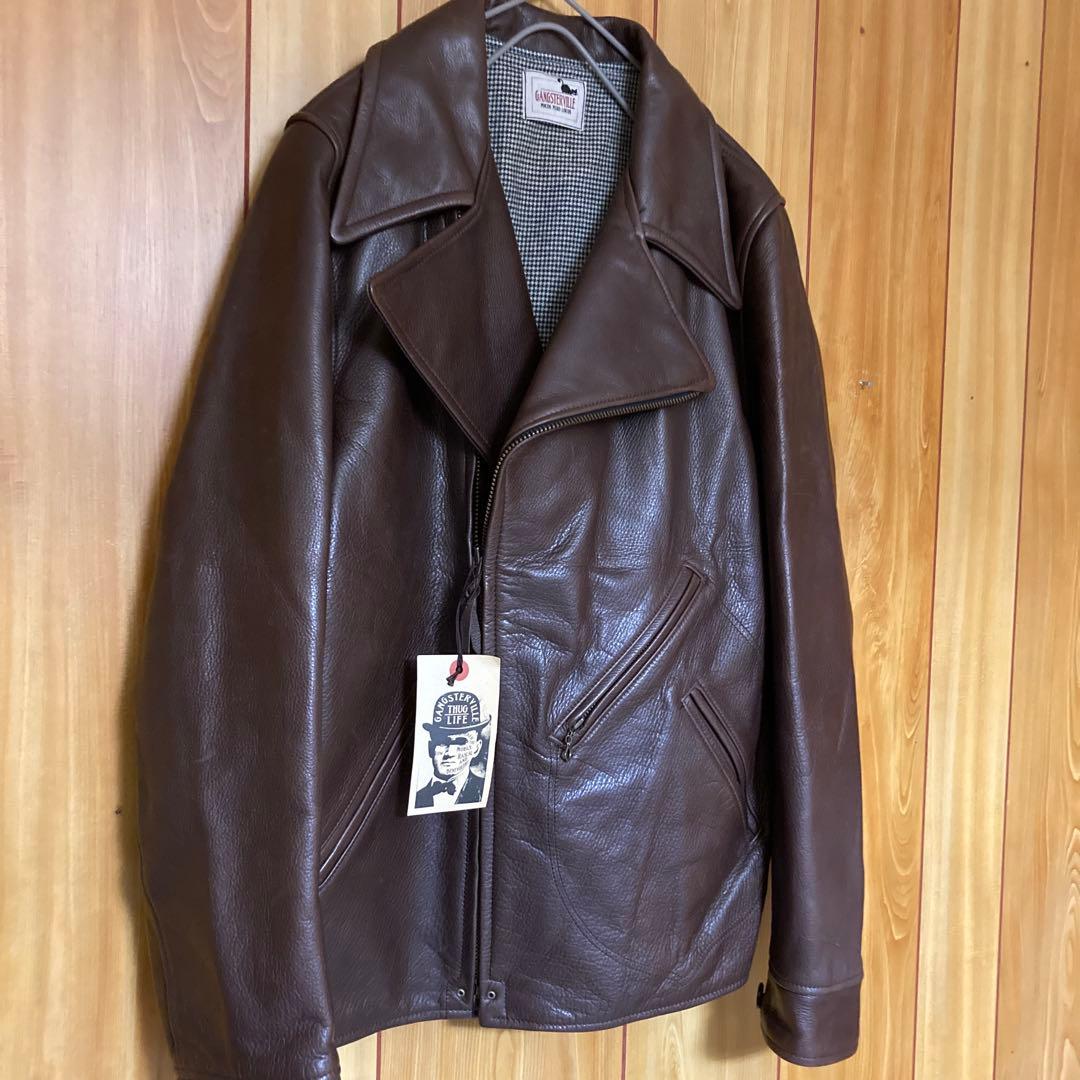 新品未使用　タグ付き　GANGSTERVILLE ダブルライダースジャケット