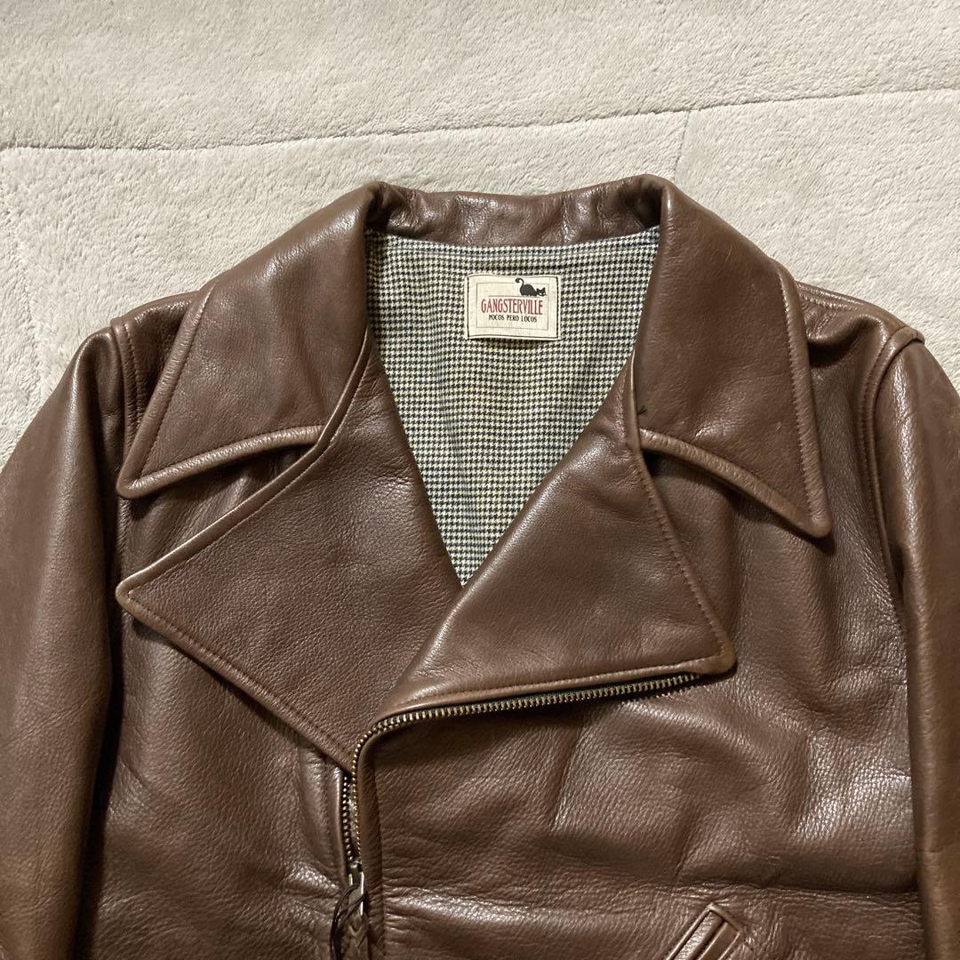 新品未使用　タグ付き　GANGSTERVILLE ダブルライダースジャケット