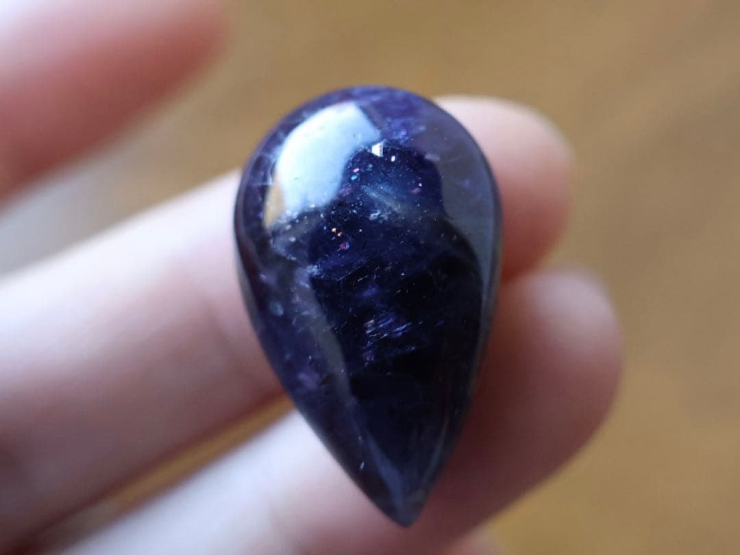 えじもっこ アイオライト　クンツァイト　マクラメ　ネックレス