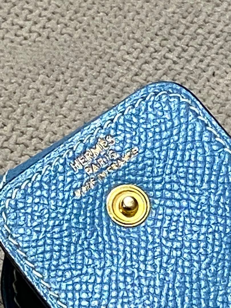 【midoriLOVEさん専用】エルメスペンケース本革ブルーシェーヴル