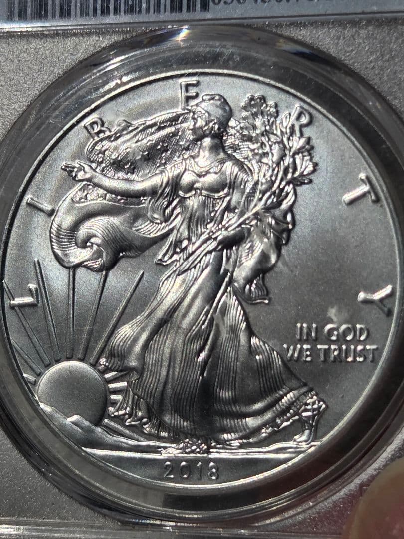 (MS70)アメリカ合衆国　シルバー イーグル銀貨　2018 FS