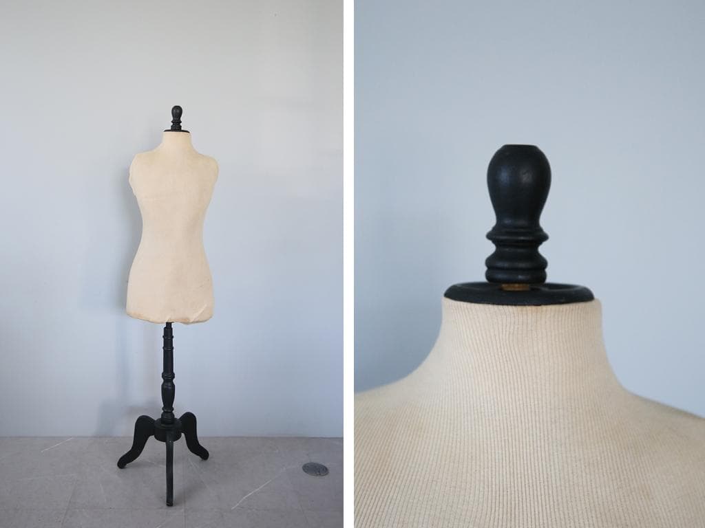 フランスアンティーク木製レディーストルソー/女性ボディ/マネキン(90-124)