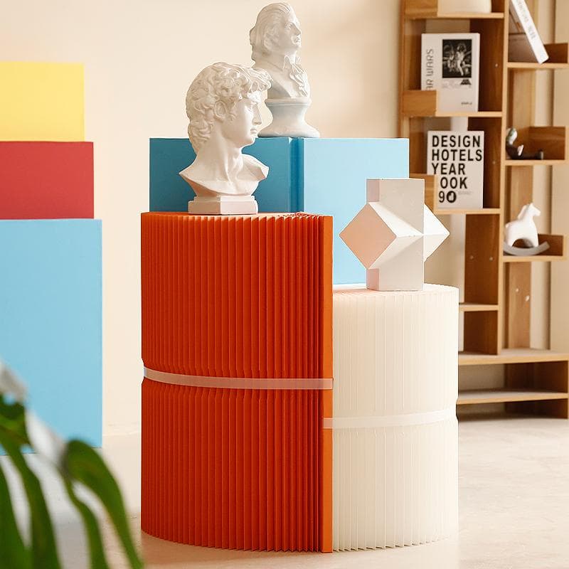 三色組み合わせ階段円柱型ディスプレイ台 直径80cm高さ98㎝ 陳列台 展示会