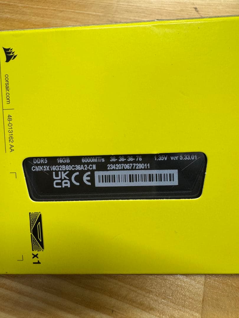 CORSAIR VENGEANCE DDR5 32Gb 6000MT/s 新品