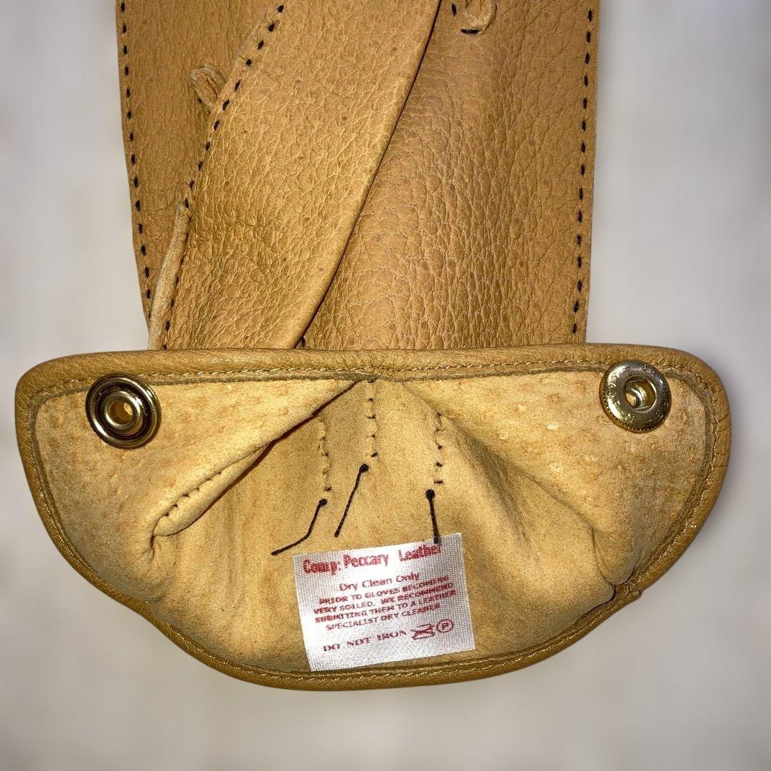 デンツ　DENTS ペッカリーグローブ　ノーライニング　裏地なし　サイズ8