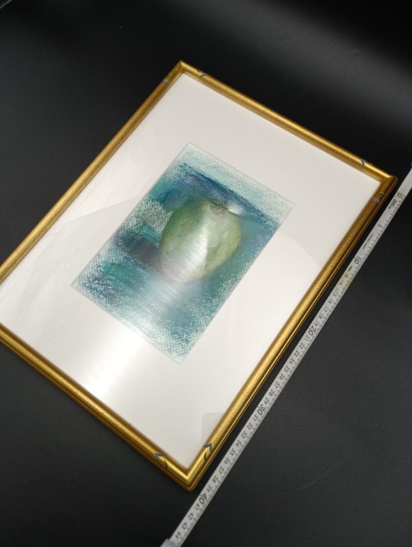 絵画　小野寺良剛　パステル画　青りんご　おのでらよしたけ　武蔵野美術大学　額縁