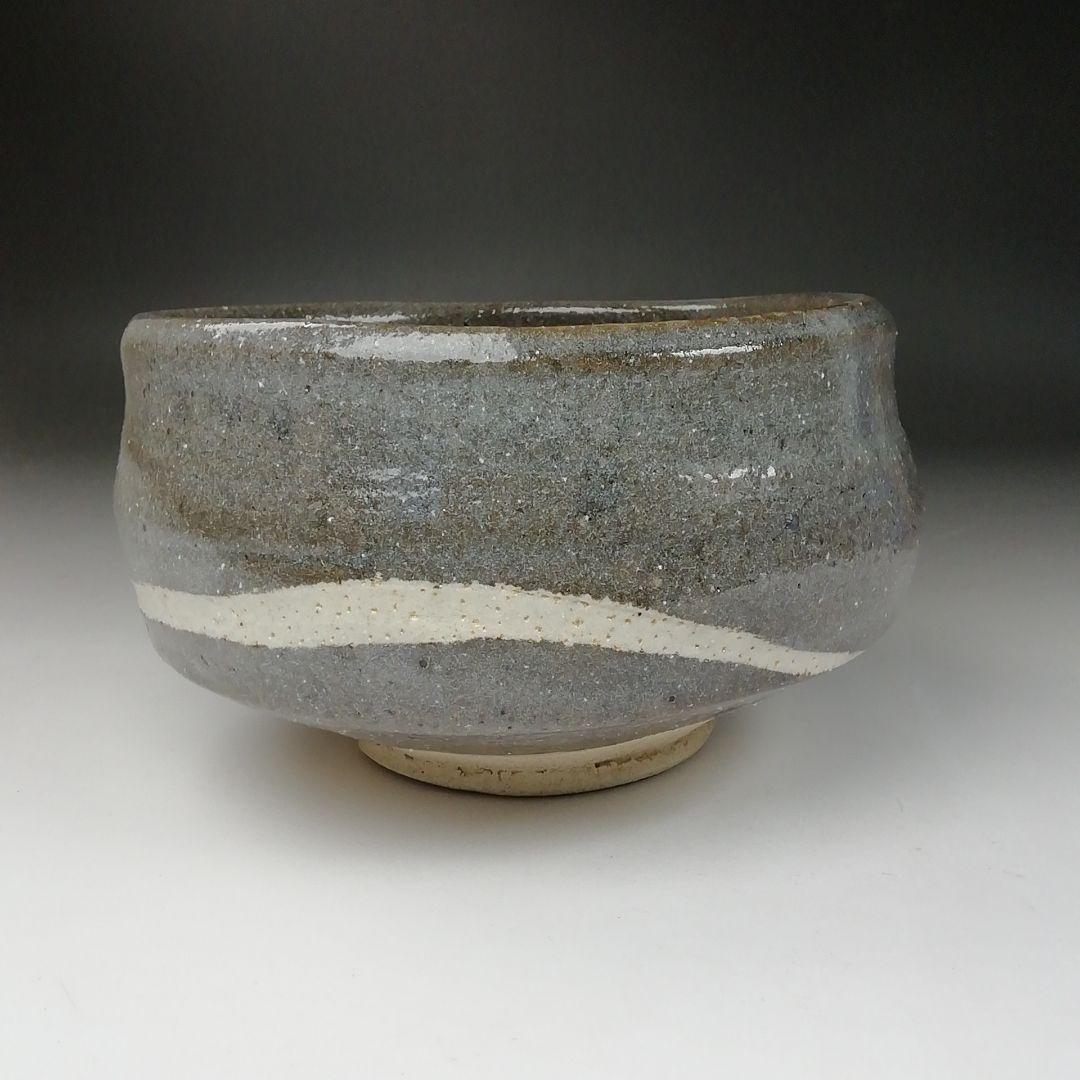 Ｔ２９７　茶碗　『鼡志野茶碗』『竹里庵　葵窯　加藤春二』　共箱　抹茶碗　茶道具