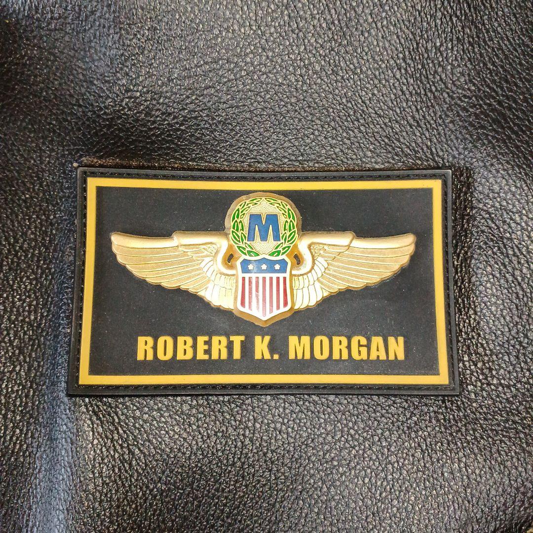 美品 MORGAN G-1NAVYエンボスジャケット 焦茶　L