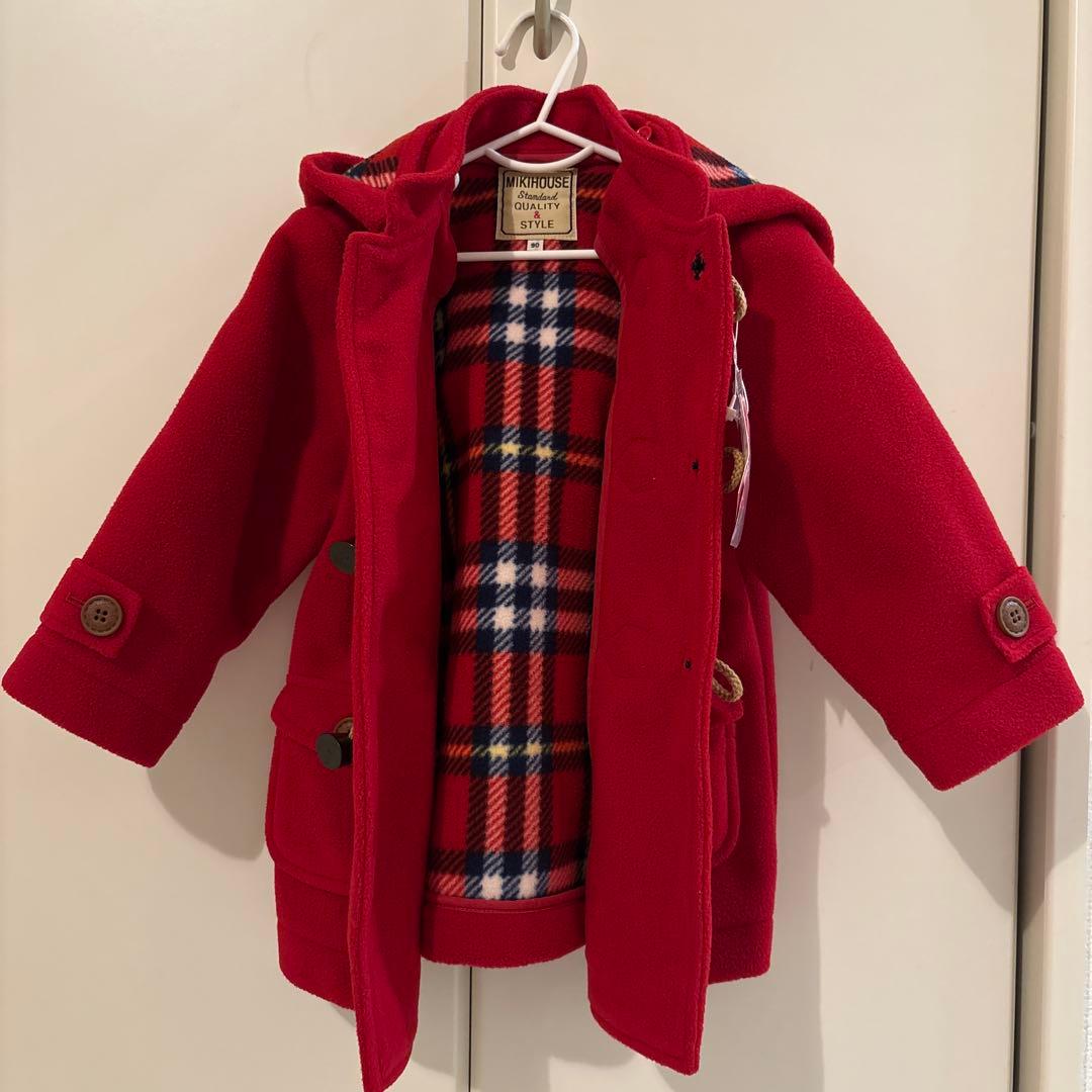 新品未使用　ミキハウス　ダッフルコート　90サイズ