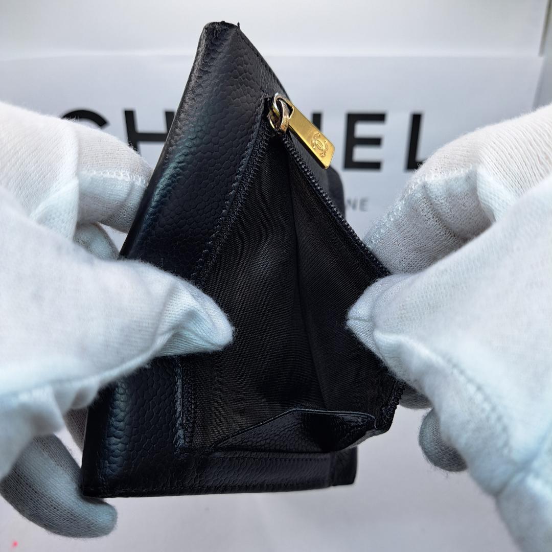さ*ぼ様 CHANEL　デカココ　ブラック　 三つ折り財布　長財布　財布