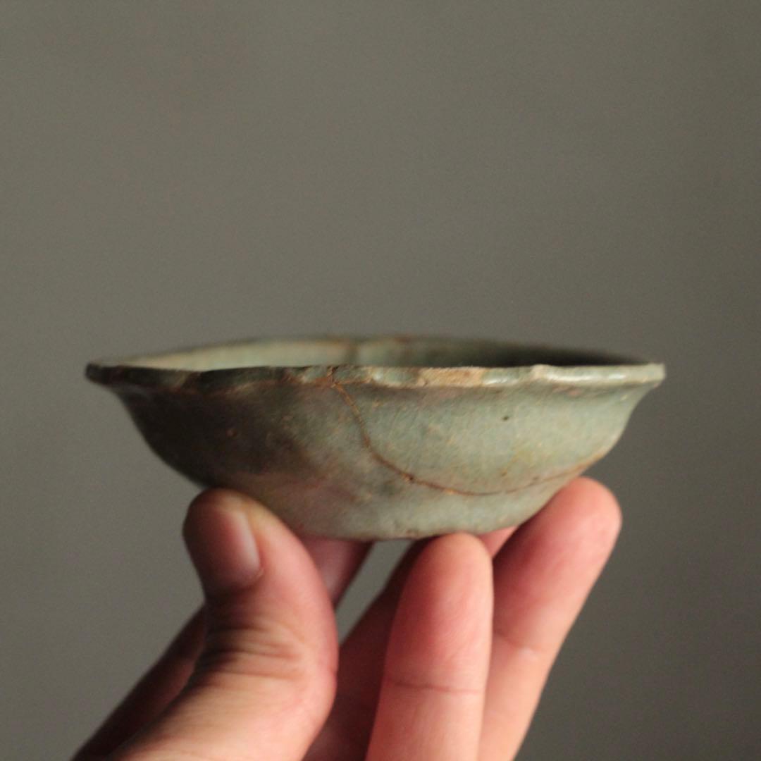 高麗青磁 輪花 平盃 小皿 朝鮮美術 古美術 古道具 アンティーク