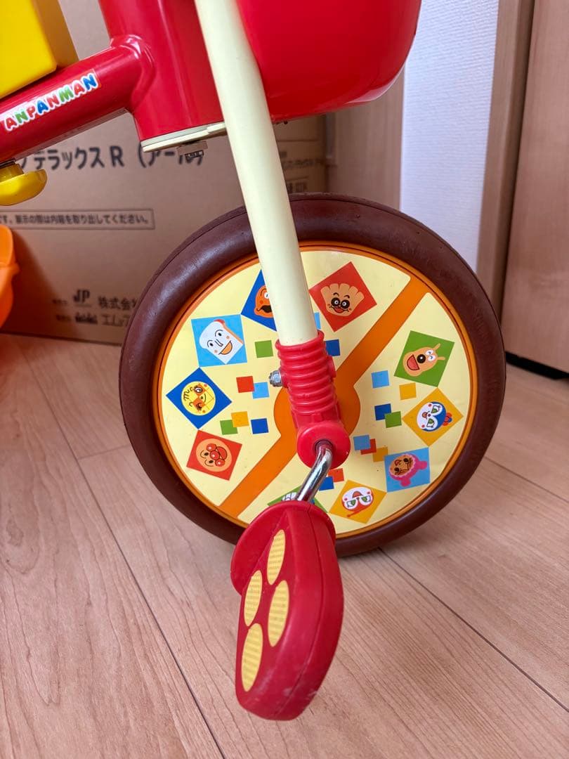 ☺︎アンパンマン 三輪車 デラックスR ブザー日除付き エコメルカリ便でお得☺︎‼︎