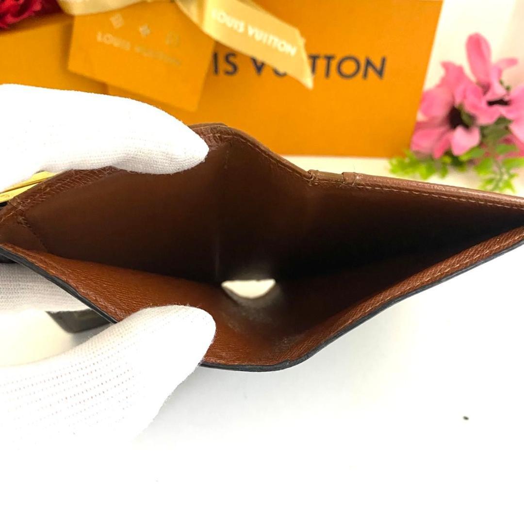 ルイ ヴィトン◎ヴィエノワ モノグラム がま口 二つ折り財布 茶色 ブラウン