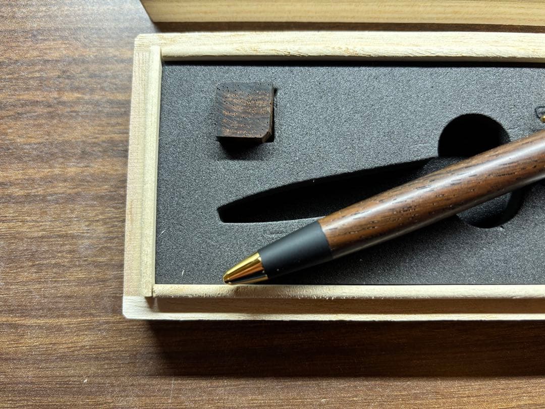新品未使用　野原工芸　新型シャープペンシル　ゴールド金具　ハカランダ　超希少樹種