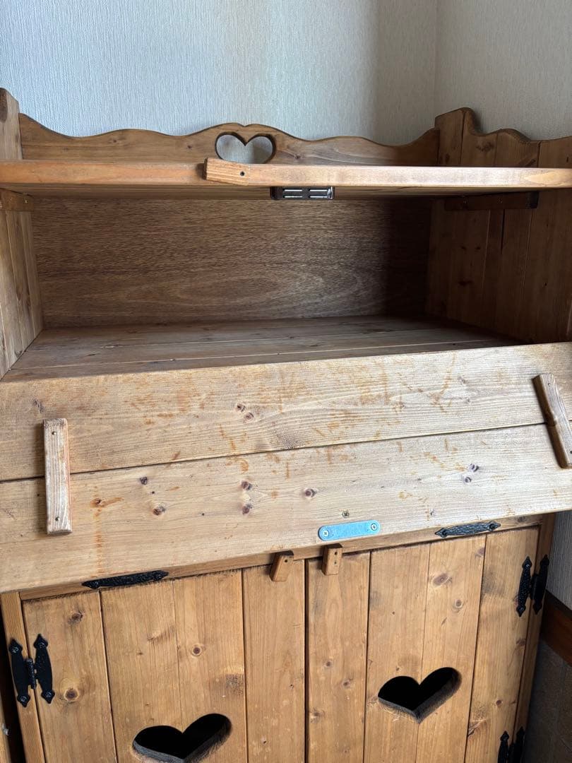 大幅値下げ‼️【美品】木製ハート型収納家具 カントリー調 シューズボックス