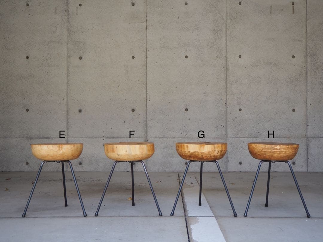 Log Primitive Tripod Stool檜・丸太・サイドテーブル