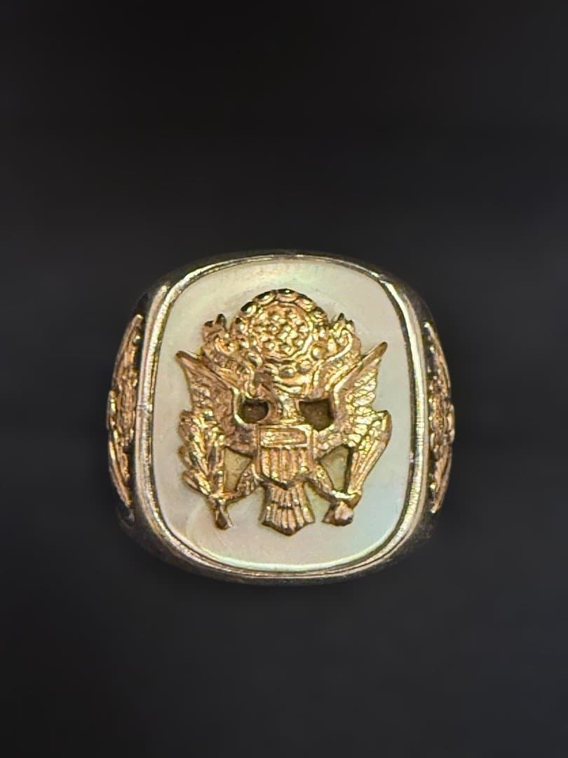 希少 ヴィンテージ WW2 マザーオブパール イーグルリング