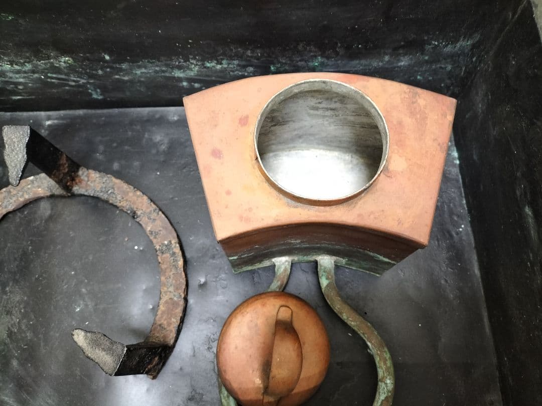 木製火鉢　ドーコ湯　燗銅壺