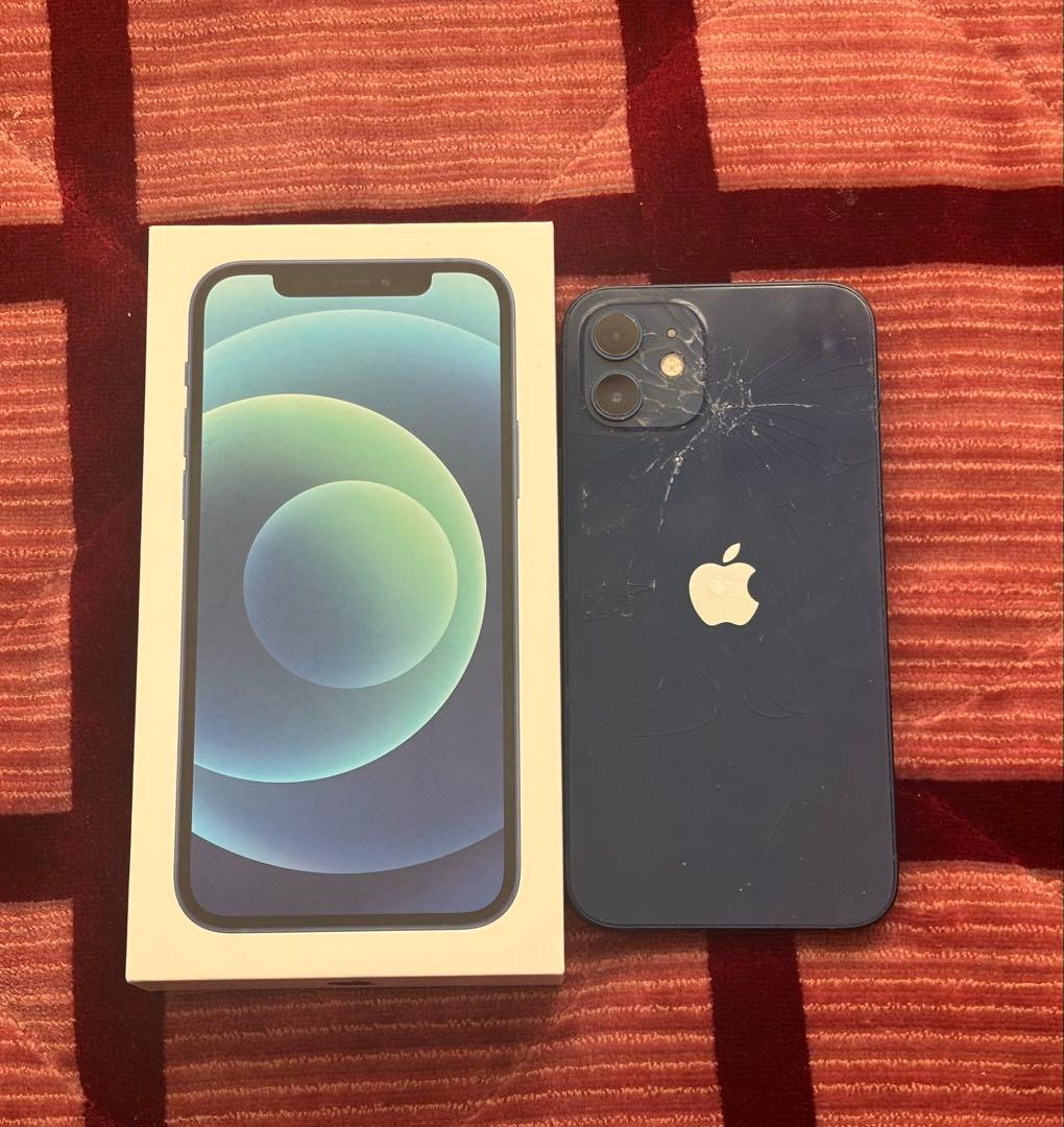 iPhone 12 本体　64GB ブルー　箱、ケーブル付き