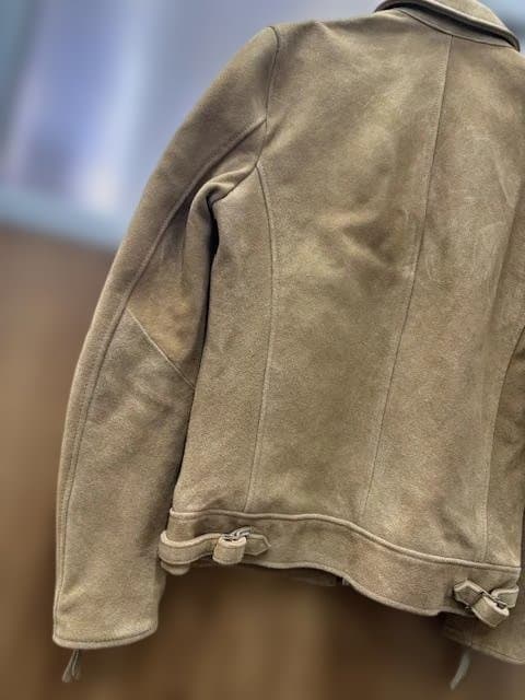 NANOUNIVERSE ナノユニバース ベージュ シングルライダースジャケット