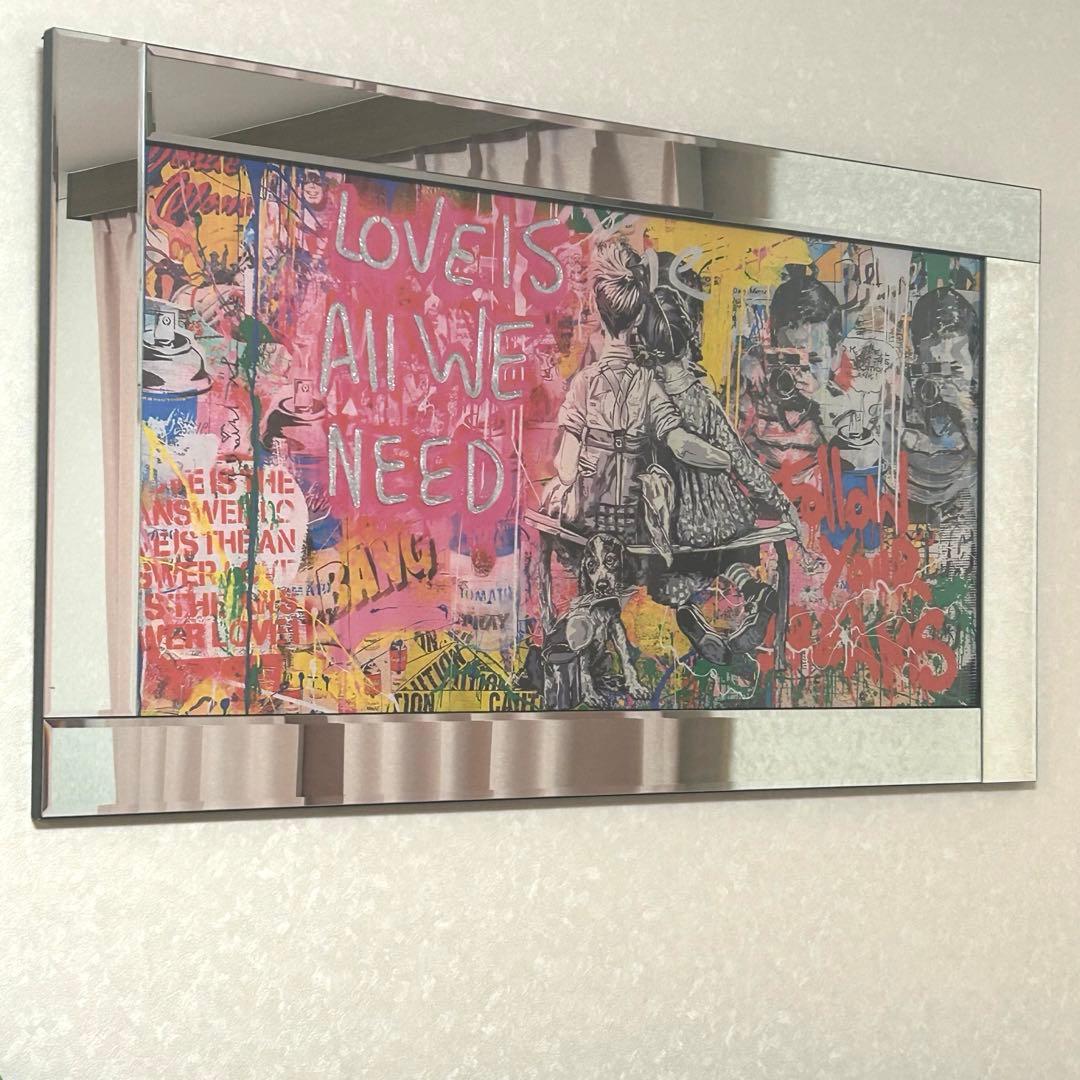 POP アメコミ 現代 アート スプレー バンクシー LOVE カラフル 転写