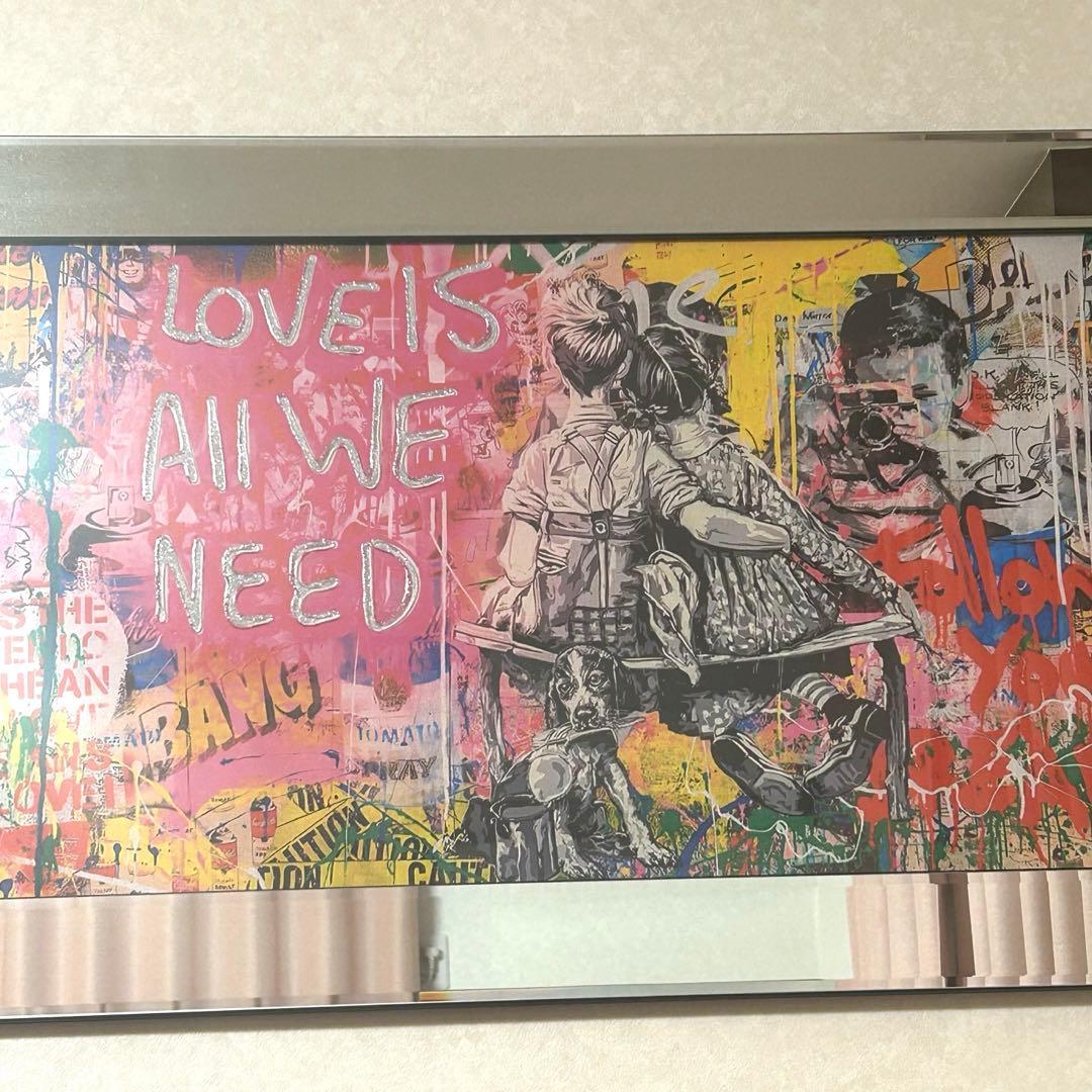 POP アメコミ 現代 アート スプレー バンクシー LOVE カラフル 転写