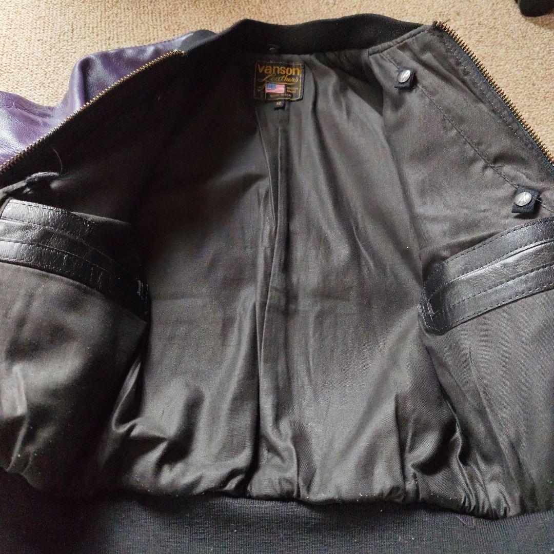 Vanson Leathers シングルライダースジャケット 32