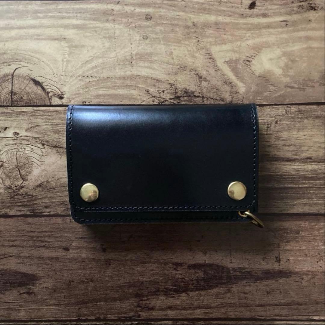 【sdr128zx】ミドルトラッカーウォレット 3層【お札を折らずに収納】