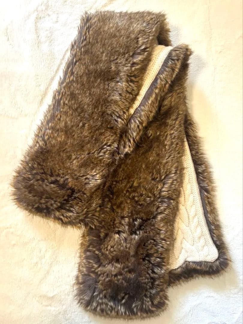 Polo by Ralph Lauren ファーマフラー　カシミヤ混