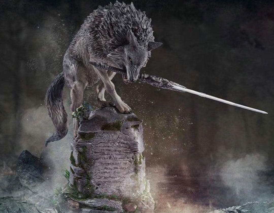first4 ダークソウル DARK SOULS 灰色の大狼シフ スタチュー