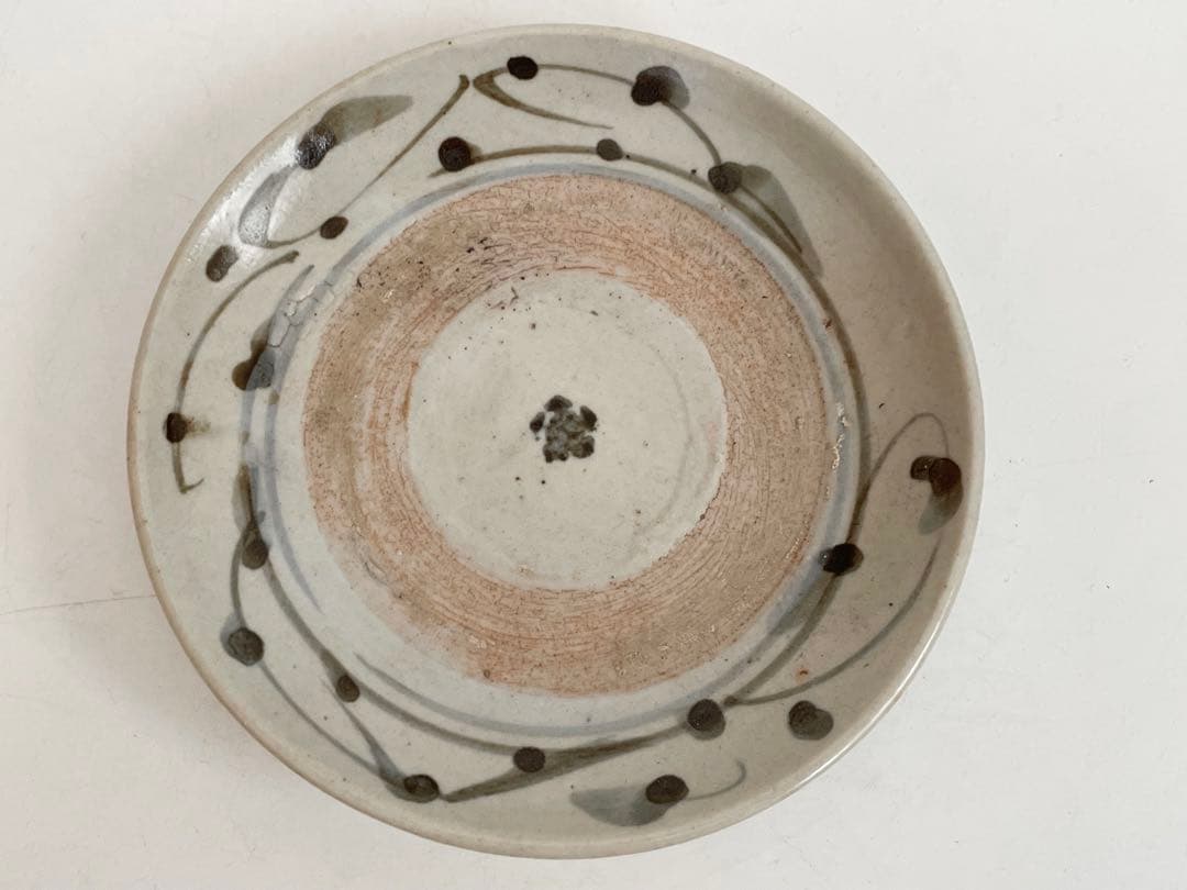 骨董　アンティーク　くらわんか　波佐見　染付　唐草文様　小皿　初期伊万里　民芸