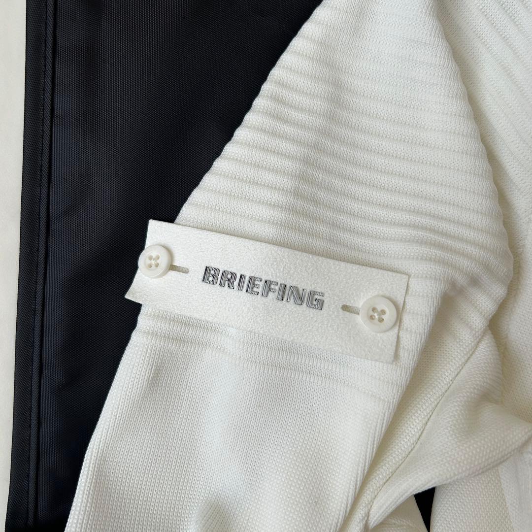 ブリーフィング 2025年モデル ジップアップブルゾン ホワイト レザーロゴ