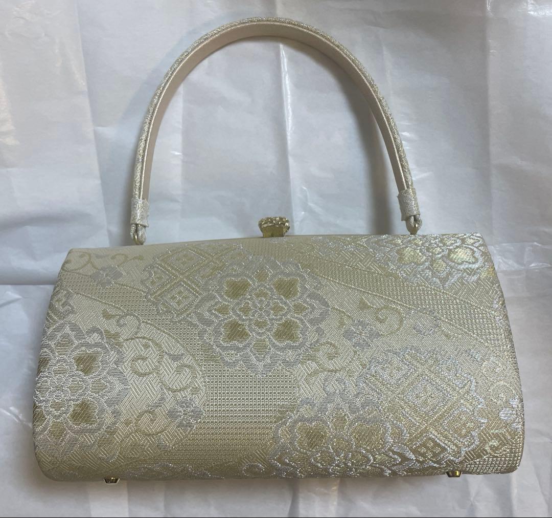 紗織 正装用 草履バッグセット 帯地 日本製 パールトーン加工　三枚芯草履