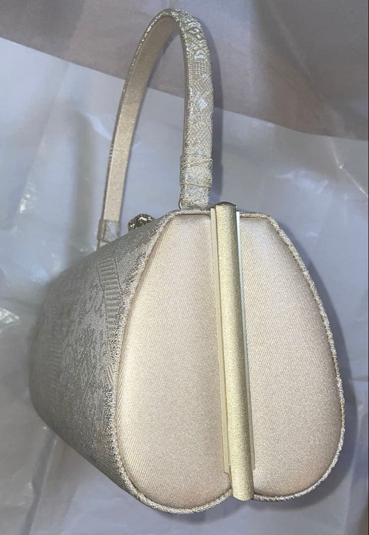 紗織 正装用 草履バッグセット 帯地 日本製 パールトーン加工　三枚芯草履