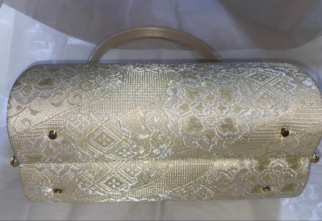 紗織 正装用 草履バッグセット 帯地 日本製 パールトーン加工　三枚芯草履