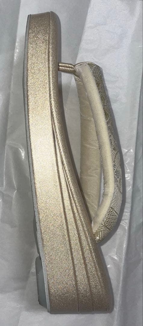 紗織 正装用 草履バッグセット 帯地 日本製 パールトーン加工　三枚芯草履