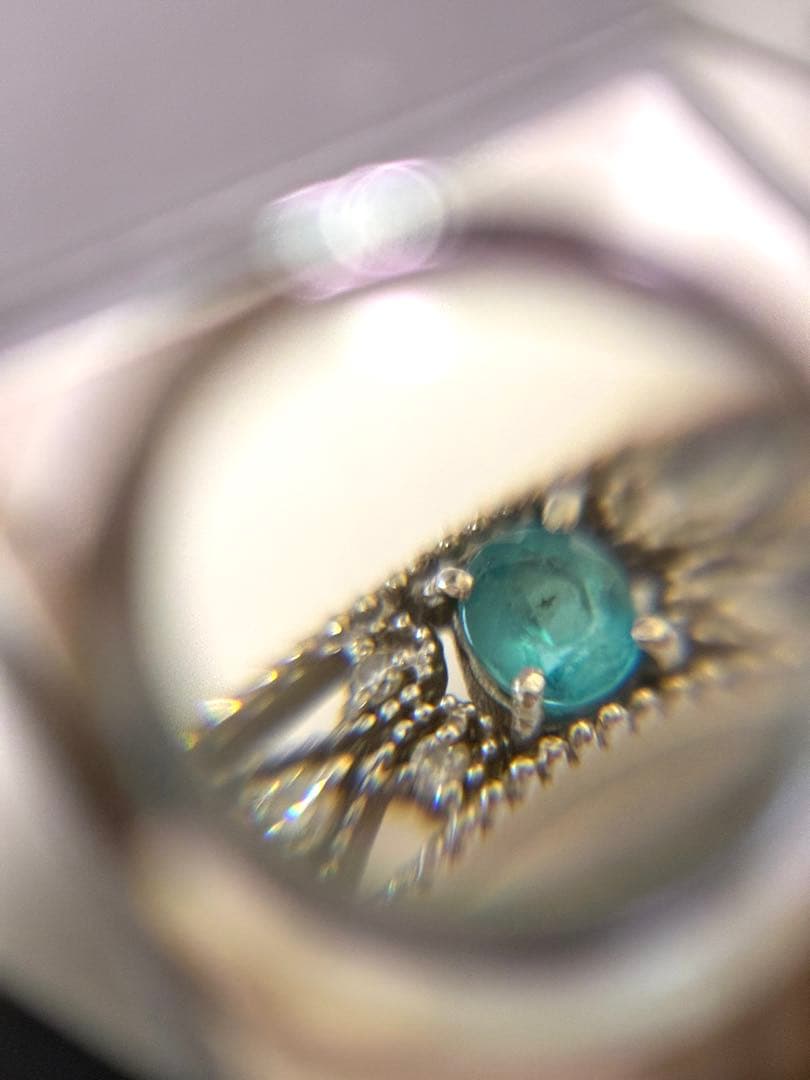 く*研様 パライバ トルマリン 0.16ct Pt900 リング