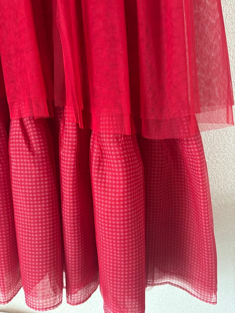 晴*様 POPPY ギャザーフリルチュールドレス　フリーサイズ