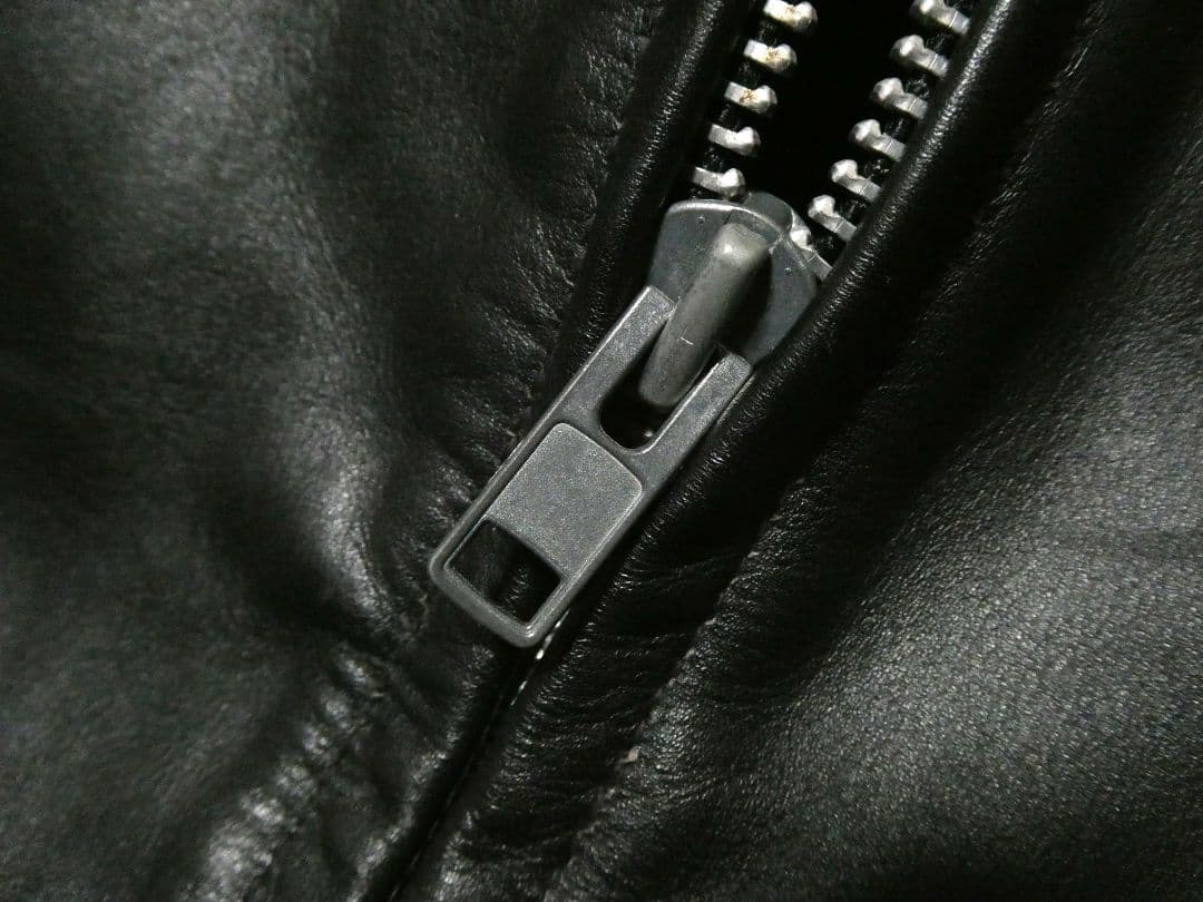 廃盤！ライナー付き完品！激レア品番652！ショット襟付シングルライダース36