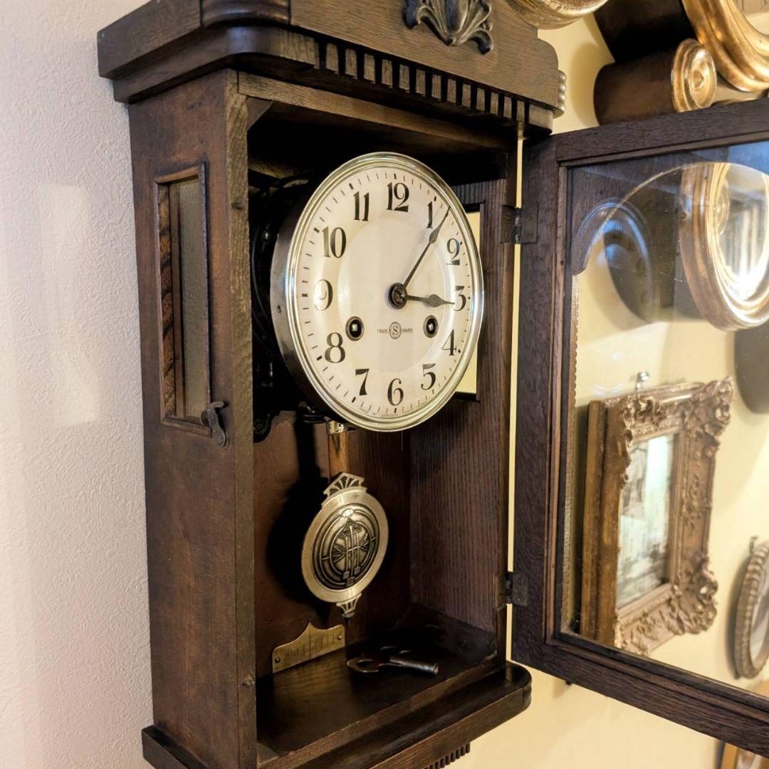 古時計　アンティーク掛時計　振り子掛時計　精工舎　ヴィンテージ掛時計　座敷時計