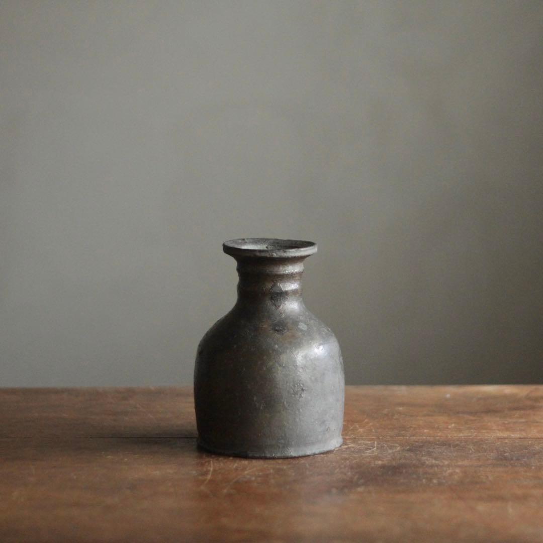 能野焼 薩摩苗代川焼 仏花器 古美術 古道具 アンティーク 花入 徳利 古薩摩